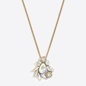 J. Crew winding crystals pendant necklace